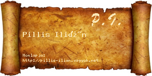 Pillis Ilián névjegykártya